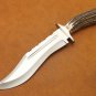 Handmade D2 Custom Steel Hunting Bowie Knife Fixed Blade with Leather sheath