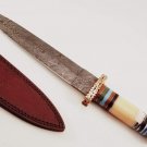 16" Inch Custom HandMade Forged Damascus Steel Hunting Knife Fixed Blade