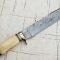 14" Inch Custom HandMade Forged Damascus Steel Hunting Knife Fixed Blade
