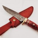 Coustom handmade Forged Damascus Steel Hunting knife 100% Handmade Damascus Steel
