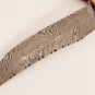 10'' Custom Hand Made Damascus Steel Hunting Knife Leather Sheath