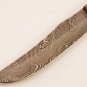 10'' Custom Hand Made Damascus Steel Hunting Knife Leather Sheath