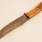 10'' Custom Hand Made Damascus Steel Hunting Knife Leather Sheath