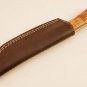 10'' Custom Hand Made Damascus Steel Hunting Knife Leather Sheath