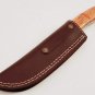10'' Custom Hand Made Damascus Steel Hunting Knife Leather Sheath