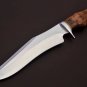 Handmade D2 Custom Steel Hunting Bowie Knife Fixed Blade with Leather sheath Handle Walnut wood