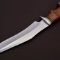 Handmade D2 Custom Steel Hunting Bowie Knife Fixed Blade with Leather sheath Handle Walnut wood