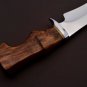Handmade D2 Custom Steel Hunting Bowie Knife Fixed Blade with Leather sheath Handle Walnut wood
