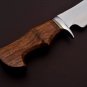 Handmade D2 Custom Steel Hunting Bowie Knife Fixed Blade with Leather sheath Handle Walnut wood