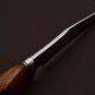 Handmade D2 Custom Steel Hunting Bowie Knife Fixed Blade with Leather sheath Handle Walnut wood