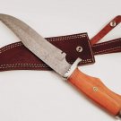 14.5" Inch Custom HandMade Forged Damascus Steel with Raindrop Pattern Hunting Knife