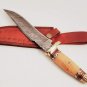 Custom handmade Forged Damascus Steel Hunting knife 100% Handmade Damascus Steel Handle Kow