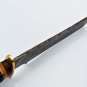 handmade Damascus Steel Hunting knife Handle Deer Antler with leather Sheath