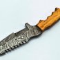 9.5'' Custom Hand Made Forged knife Hunter Knife Damascus Steel Knife Handle Koa