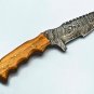 9.5'' Custom Hand Made Forged knife Hunter Knife Damascus Steel Knife Handle Koa