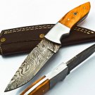 Coustom handmade Forged Damascus Steel Hunting knife 100% Handmade Damascus