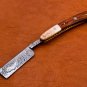 9.75" Handmade Damascus Folding Pocket Custom hand made Blade Straight Razor very sharp