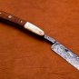 9.75" Handmade Damascus Folding Pocket Custom hand made Blade Straight Razor very sharp