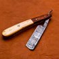 9.75" Handmade Damascus Folding Pocket Custom hand made Blade Straight Razor very sharp