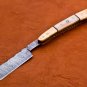 9.75" Handmade Damascus Folding Pocket Custom hand made Blade Straight Razor very sharp