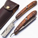 9.75" Handmade Damascus Folding Pocket Custom hand made Blade Straight Razor very sharp