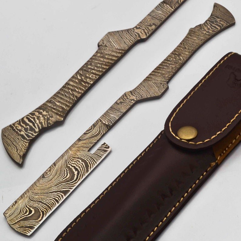 9.0" Handmade Damascus Folding Pocket Custom hand made Blade Straight Razor very sharp