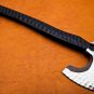 20" Custom Hand Made Forged D2 Steel Hunting Axe Fixed Blade Leather Handle Wood