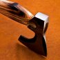 18" Custom Hand Made Forged D2 Steel Hunting Axe Fixed Blade Leather Handle Wood