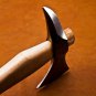 Custom Hand Made Forged D2 Steel Hunting Axe Fixed Blade Leather Handle Wood With Leather Sheath 120