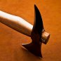 Custom Hand Made Forged D2 Steel Hunting Axe Fixed Blade Leather Handle Wood With Leather Sheath 120