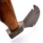 17" Custom Hand Made Forged Damascus Steel Hunting Axe Fixed Blade Leather Handle Deer Antler