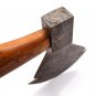 17" Custom Hand Made Forged Damascus Steel Hunting Axe Fixed Blade Leather Handle Deer Antler