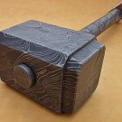 10" Handmade Damascus Steel Real THOR Hammer Hand Forged Handmade Damascus