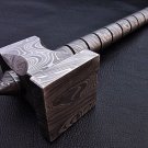 9" Handmade Damascus Steel Real Tomahawk Viking HAMMER Hand Forged Handmade Damascus Steel