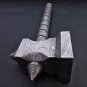 9" Handmade Damascus Steel Real Tomahawk Viking HAMMER Hand Forged Handmade Damascus Steel