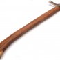 Custom Hand Made Carbon Steel Hunting Axe Fixed Blade Leather Handle Walnut Wood