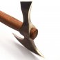 Custom Hand Made Carbon Steel Hunting Axe Fixed Blade Leather Handle Walnut Wood