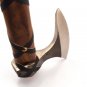 Custom Hand Made Carbon Steel Hunting Axe Fixed Blade Leather Handle Walnut Wood