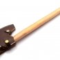 Custom Hand Made Forged D2 Steel Hunting Axe Fixed Blade Leather Handle Wood With Leather Sheath