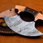 Handmade Damascus Chef Kitchen Ulu Knife Making Custom 100% Handmade Damascus Steel