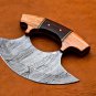 Handmade Damascus Chef Kitchen Ulu Knife Making Custom 100% Handmade Damascus Steel