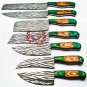 Chef Knife Set Vintage Knife Set Hand Forged J2 Steel Knives Handle Buffalo Bone,Olive Wood Mothers