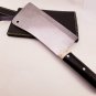 14 Inch Custom HandMade Hand Forged Damascus Steel Rain Drop Patren Chef Meat Cleaver Fixed