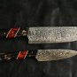 Damascus Knives BBQ all season Custom handmade Damascus steel kitchen/Chef knife set