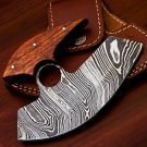 Handmade Damascus Chef Kitchen Ulu Knife Making Custom 100% Handmade Damascus