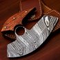 Handmade Damascus Chef Kitchen Ulu Knife Making Custom 100% Handmade Damascus