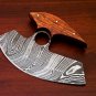 Handmade Damascus Chef Kitchen Ulu Knife Making Custom 100% Handmade Damascus