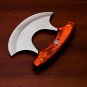 Handmade D2 Steel Chef Kitchen Ulu Knife Heavy Duty D2 Steel Comes With Leather Sheath
