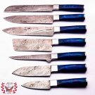 Damascus Chef Knife Set Vintage Knife Set Forged Steel Knives Perfect Gift Handcrafted Kitchen