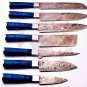 Damascus Chef Knife Set Vintage Knife Set Forged Steel Knives Perfect Gift Handcrafted Kitchen